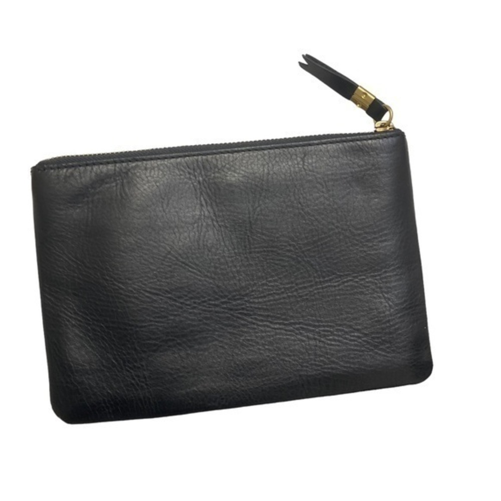 Madewell Black Leather Clutch Bag